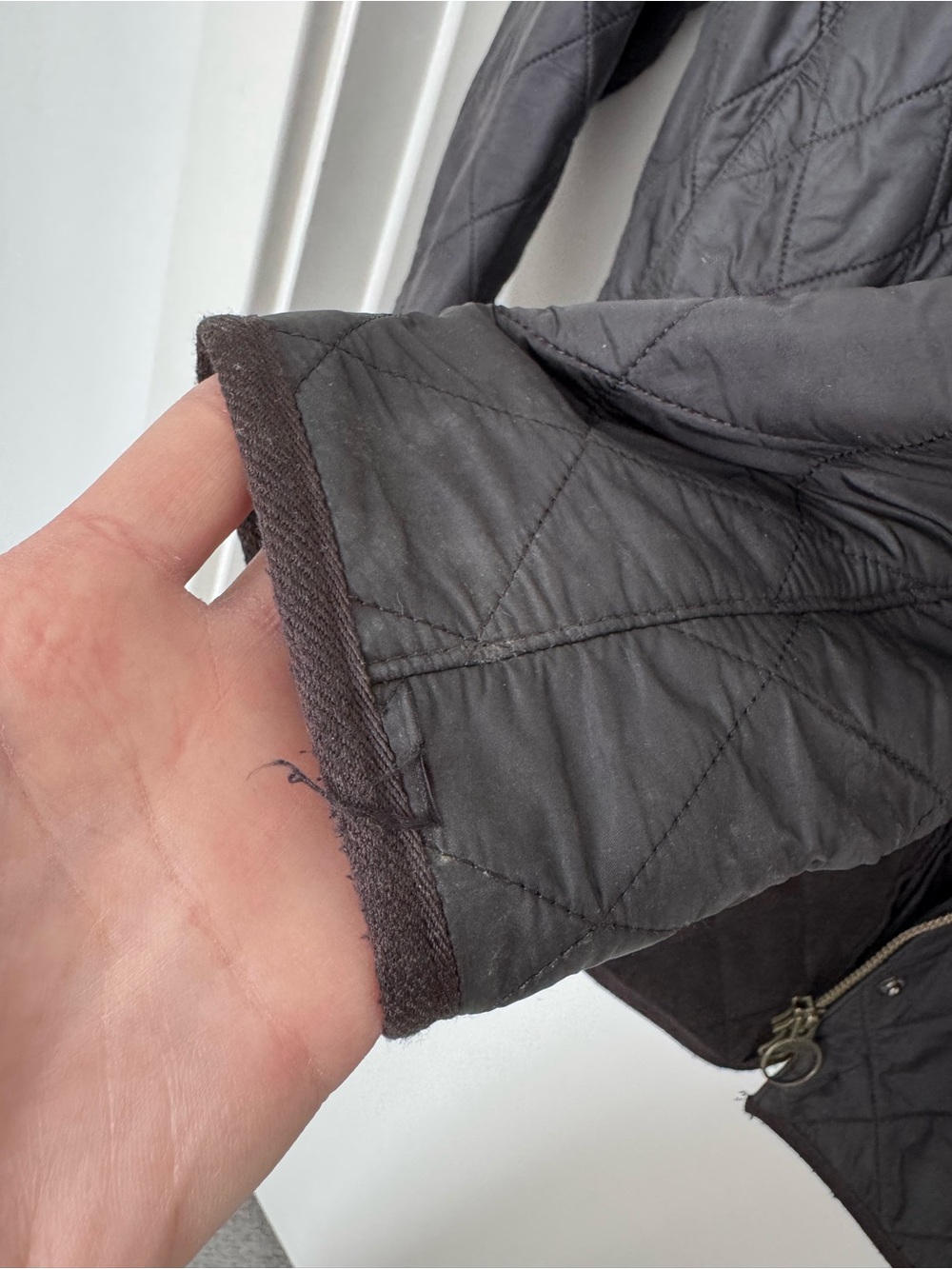 Barbour Quilted Cavalry Jacket in Black - Picture 5 of 7